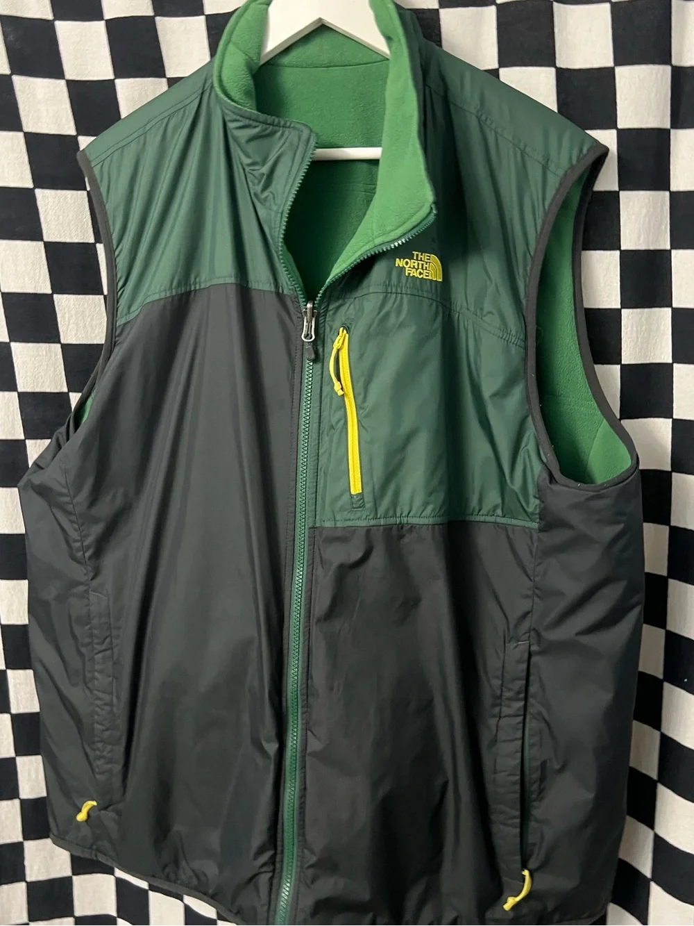 The North Face Green, Black & Yellow Men’s Insulated Vest